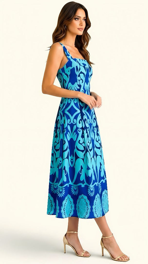 5-A3051 Juliette Bold Print Midi Dress