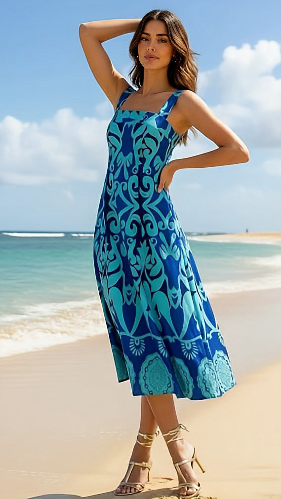5-A3051 Juliette Bold Print Midi Dress
