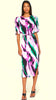 4-A1559 Ravenna Puff Sleeve Midi Dress