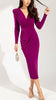 A2877 Madid Magenta Rouched Dress