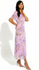 A3022 Daisy Lilac Floral Midi Dress