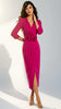A2949B&F Lilias Magenta Drape Dress