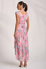 2-A2931 Pink Floral Asymmetrical Dress