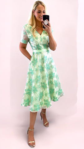 4-A2206 Lirena Mint Asymmetrical Dress