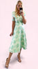 A2432 Meredi Mint Brocade Flare Dress