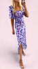 5-A2435 Heidi Lilac Floral Rouched Dress