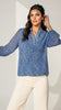 A2979 Bella Navy Print Band Top