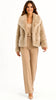 A3230 Beige Faux Fur Jacket