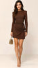 A3243 Siofra Brown Stud Mini Dress
