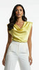 A3001 Lemon Cowl Sateen Top