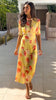 A3010 Kimber Lemon Sateen Midi Dress