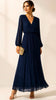A3176 Navy Ciana Pleated Midi Dress