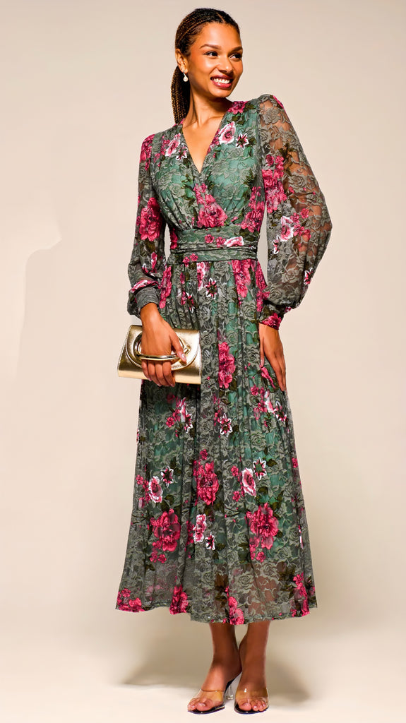 A3214 Jolie Moi Floral Lace Dress