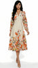 A2953 Salma Floral Print Flare Dress