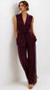 A3166 Plum Waistcoat & Trouser Set