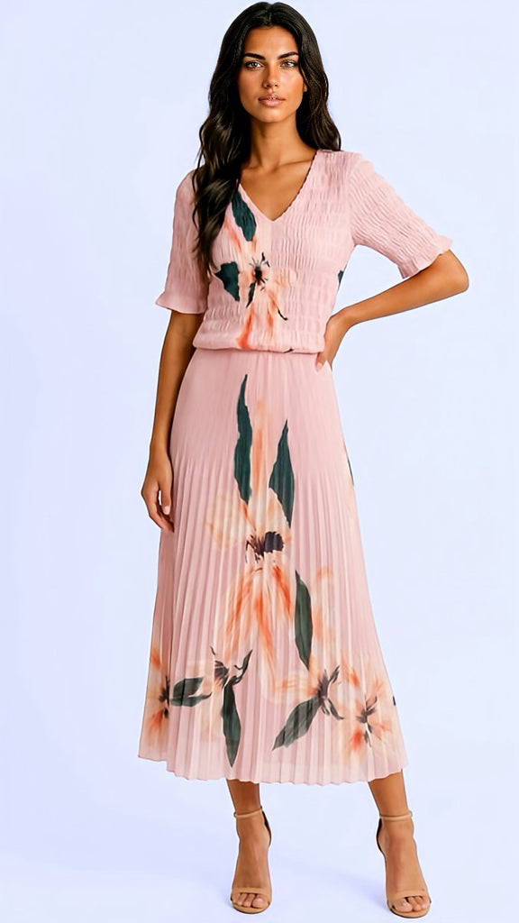 knee length dresses for ladies Maisy Pink Print Loose Top Dresses | dresses online | party dresses,  occasion dresses – Dressesonline.ie