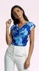 A2996 Royal Floral Sateen Top