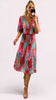 A2448 Leona Turq Print Loose Top Dress