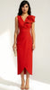 A2926 Simion Red Drape Skirt Dress
