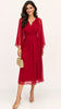 A3323 Kathy Red Cape Dress