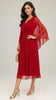 A3323 Kathy Red Cape Dress