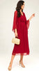 A3323 Kathy Red Cape Dress
