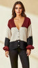 A2741 Chunky Knit Cardi Wine