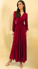 A2597 Valentina Red Corset Pleat Dress