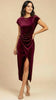 A2747 Lomi Burgundy Velvet Dress