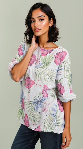 A2482 Nikki Turquoise Linen Dress