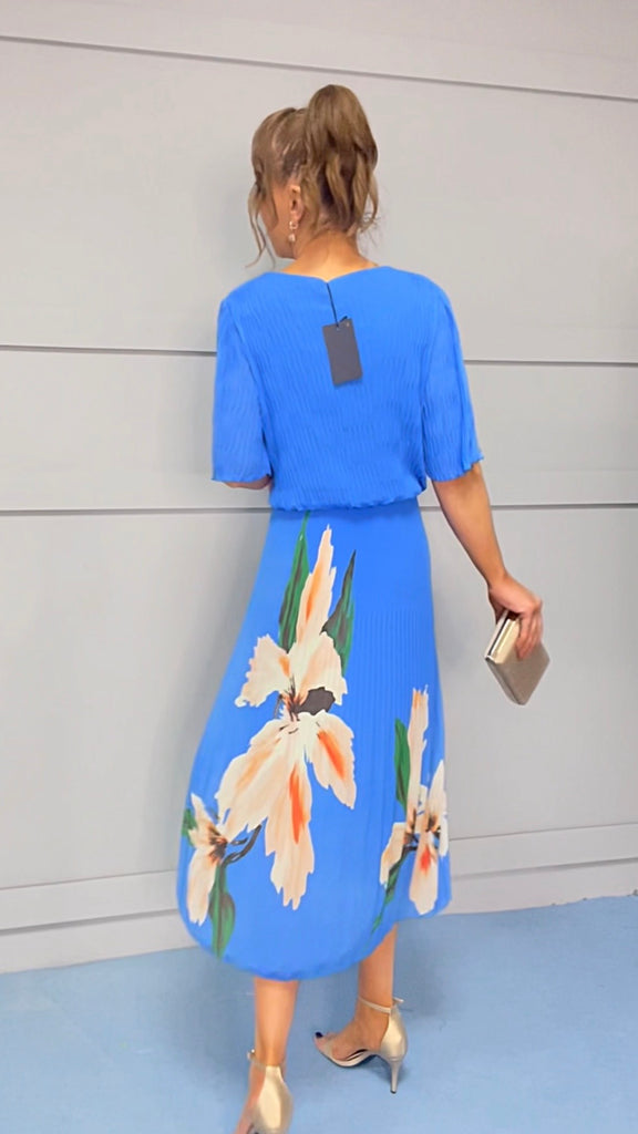 A3043 Maisy Blue Print Loose Top Dress