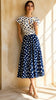 A3152(B) Nevada Navy Contrast Flare Dress