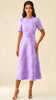 A3143 Lavender Embossed Flare Dress