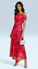A3113 Red Print Asymmetrical Dress