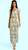 A3100 Vicki Green Print Maxi Dress