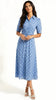 A3095B Alva Blue Dotty Shirt Dress