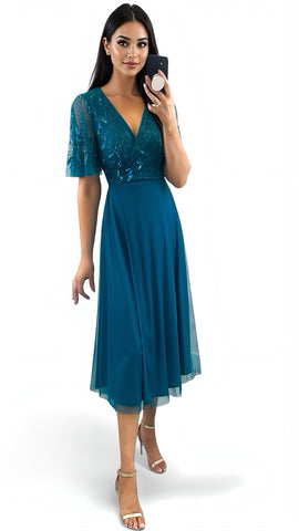 A2515 Tasha Pink Bow Feature Dress