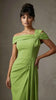 A3076 Olina Lime Green Bardot Dress