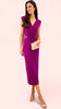 1-4-A1657 Aoife Pink Slinky Crossover Dress