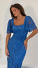 A3086 Heidi Blue Lace Rouched Dress