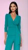 A2562 Christine Teal 2 Piece Trouser Set