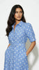 A3095B Alva Blue Dotty Shirt Dress