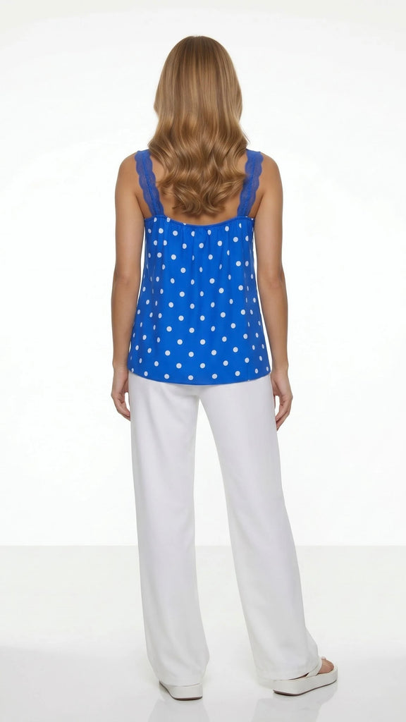 A3104 Royal Lace Trim Cami Top