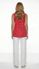A3103 Red Lace Trim Cami Top