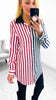 4-A1943 Charlie Stripe Oversized Shirt