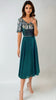 A2543 Nessi Green/Gold Embellished Dress
