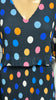 A3111 Navy Dotty Loose Top Dress