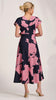 A3132 Sindy Navy/Pink Print Dress