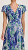 A3148 Blue Abstract Ruffle Dress