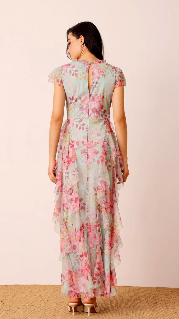 A3151 Genova Mint Flounce Dress